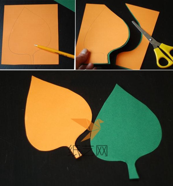 Childrens handicraft tutorial on autumn leaves themed handicrafts