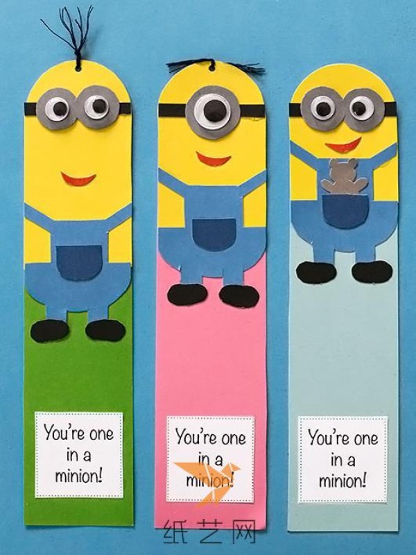 Cute Minion Bookmark New Year Gift Making Tutorial