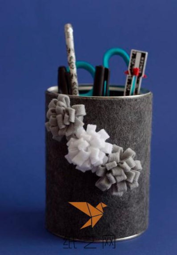 Simple and beautiful non-woven pen holder making tutorial