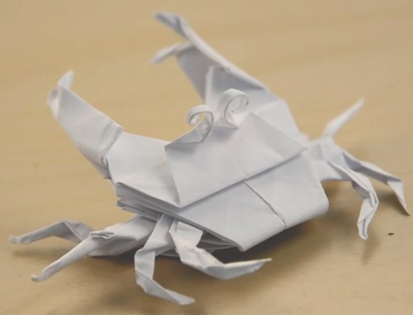 Simulation cute little crab origami video tutorial