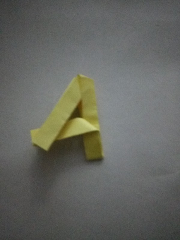 Origami three-dimensional capital letter A