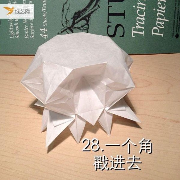 Illustrated steps for folding multi-layered infinite geometric paper flowers