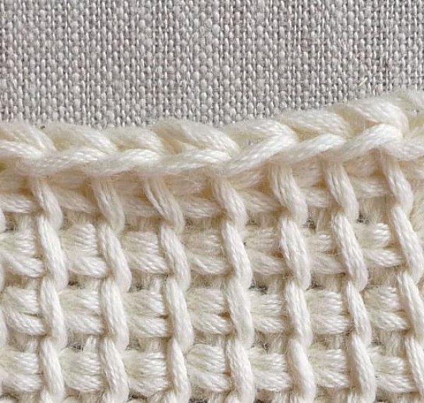 Afghan stitch crochet introductory stitch making tutorial