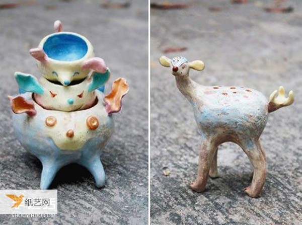 Appreciation of pictures of handmade ceramic works based on cute little animals