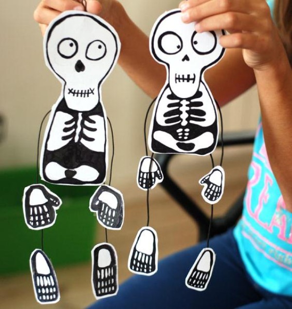 Super cute little skull Halloween decoration making tutorial