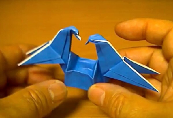 A complete origami tutorial for making double origami birds