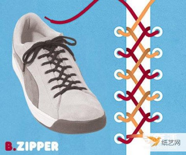 The best and most practical method of tying shoelaces. Illustrations of 9 shoelace tying methods.