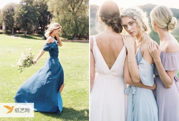 Joanna August series of beautiful wedding dresses and bridesmaid dresses can also be full of fairy spirit