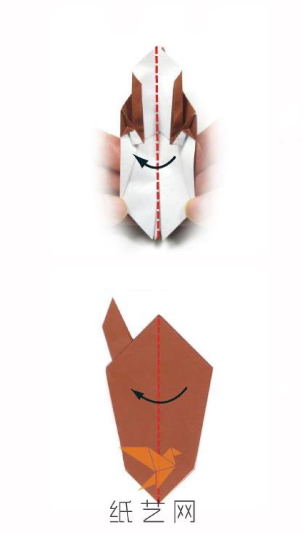 Origami horse head origami tutorial for children