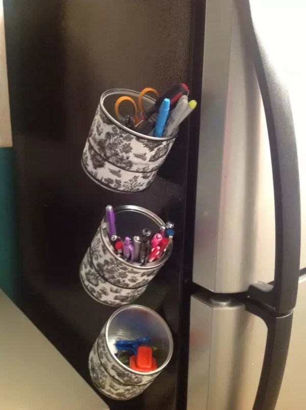 Turning waste into treasure! The storage rack made of milk powder cans can also be very feminine!