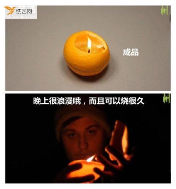 Pictures and illustrations of how to make an orange night light that feels particularly warm