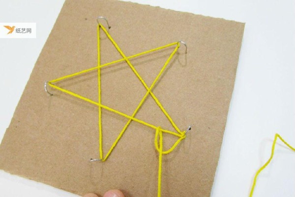 Super simple, yarn winding five-pointed star tutorial! An introductory tutorial on silk painting and wire winding painting!