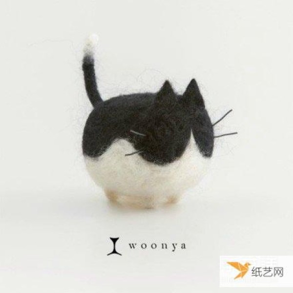 Appreciation of cute wool felt cute cat plush toy works