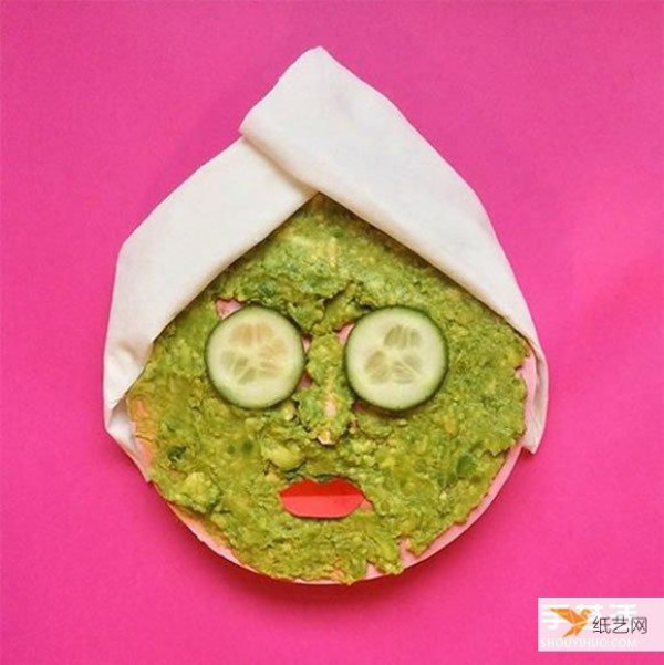 Do what you do best. Use food and cardboard to make personalized and creative portraits.