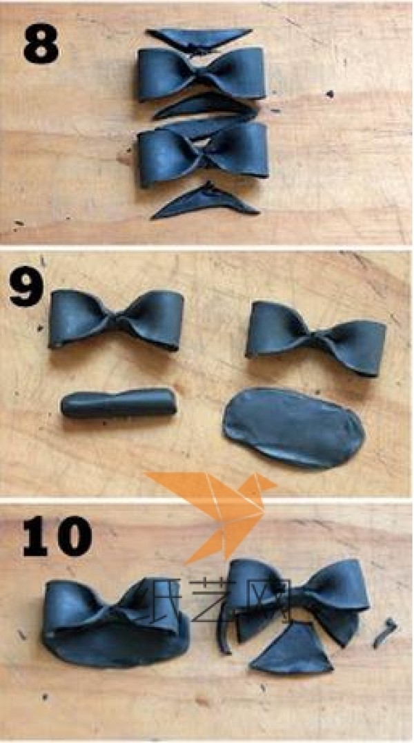 Tutorial on how to use ultra-light clay to transform single shoes into bow leather shoes