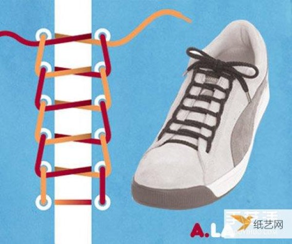 The best and most practical method of tying shoelaces. Illustrations of 9 shoelace tying methods.