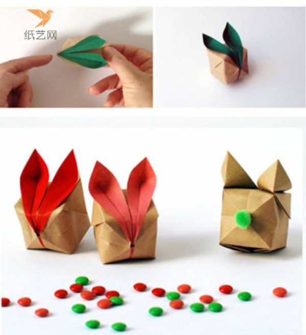 Origami tutorial Origami box tutorial with rabbit shape with long ears