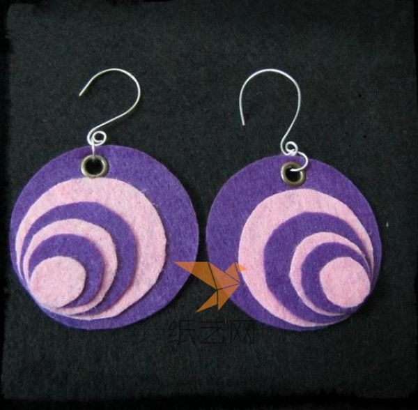 DIY tutorial for handmade non-woven earrings