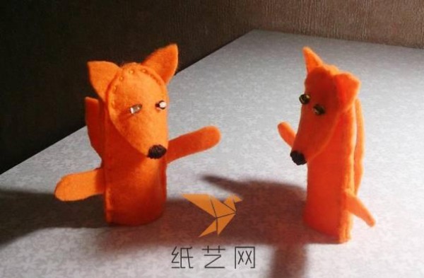 Christmas gift little fox finger puppet making tutorial