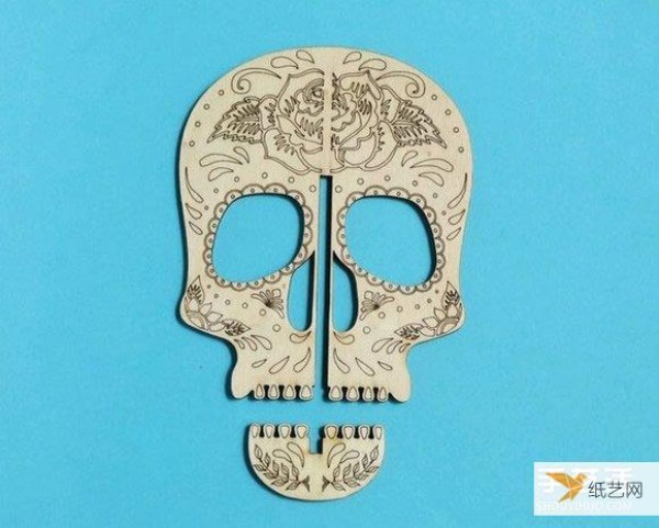 Tutorial on personalized and creative skull pen holder made of density board