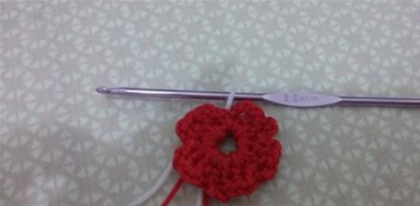 Crochet elegant unit flower plum blossom handmade simple knitting illustration