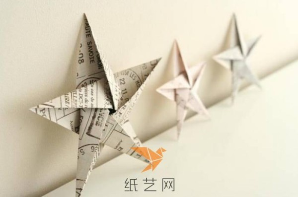 Beautiful origami five-pointed star making tutorial