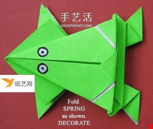 How to make a long-jumping frog from origami