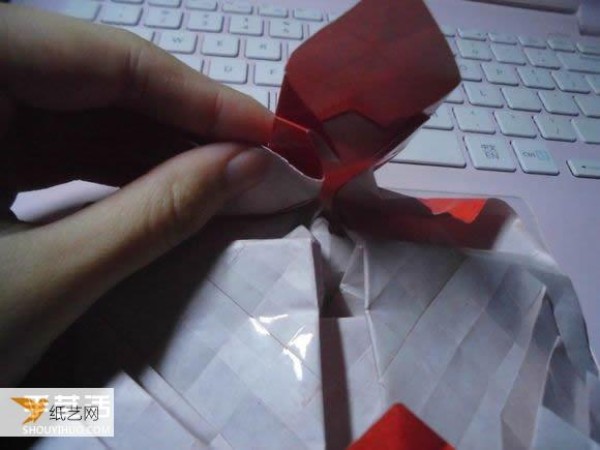 Super complicated kissing fish heart origami illustration process