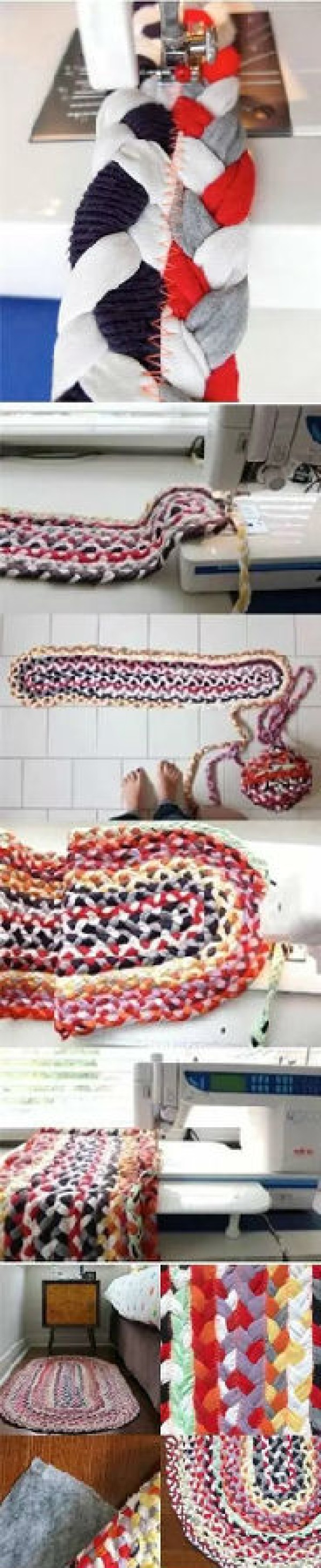 Don’t throw away the clothes you don’t wear, turn them into rugs! Turning waste into treasure!