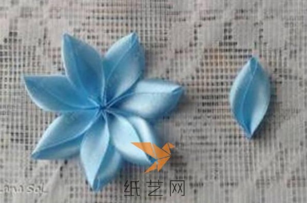 Fabric Snow Blue Flower Ornament Making Tutorial Fabric Tutorial