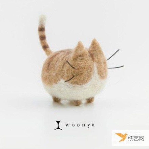 Appreciation of Cute Wool Felt Cute Cat Plush Toys