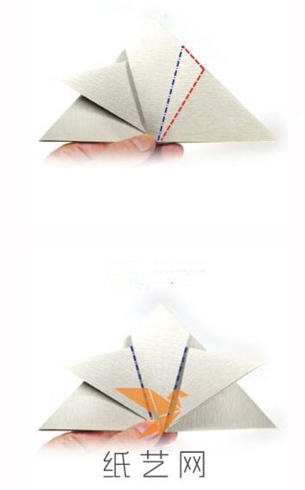 Tutorial on how to make an origami elephant with big ears