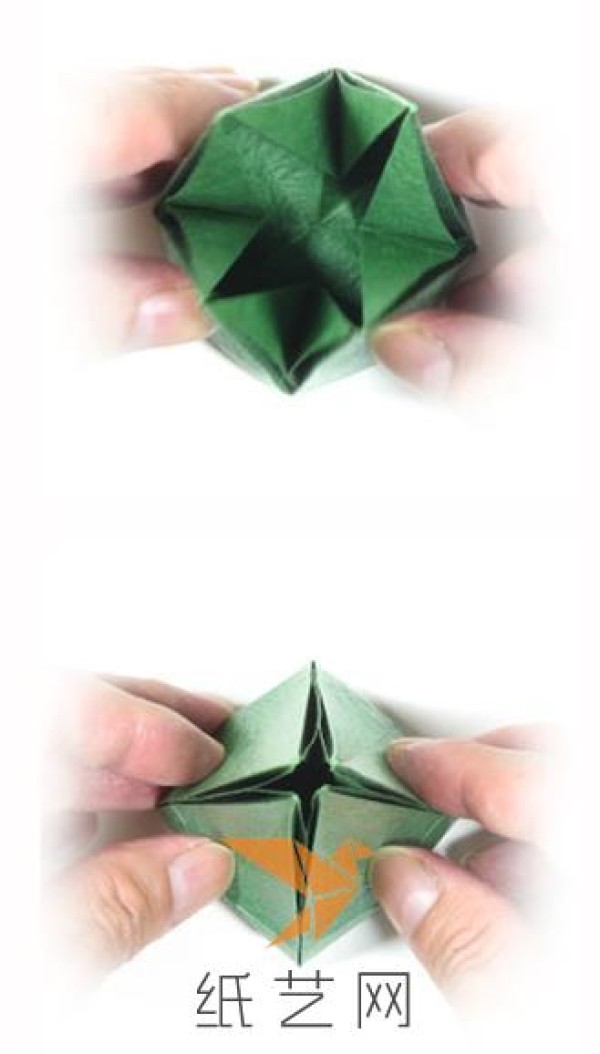 Flowering origami box making tutorial