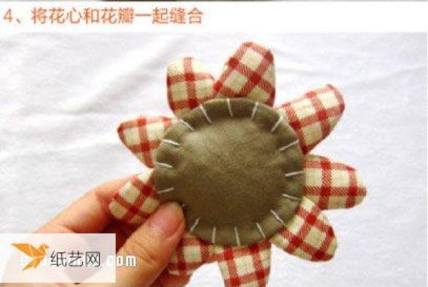 Simple and cute non-woven sunflower fabric handmade illustrated tutorial