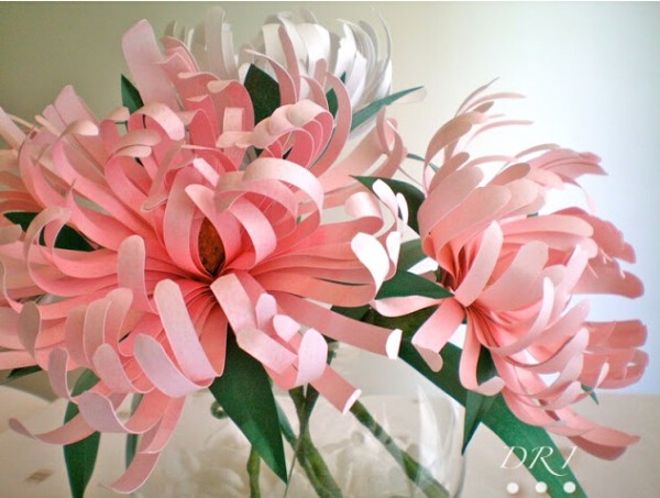 Complete collection of paper flowers—illustrated tutorial on hand-making exquisite chrysanthemums