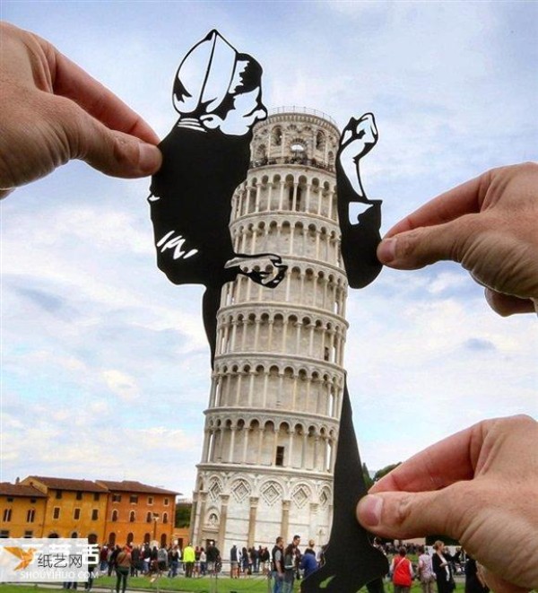 When paper-cut art meets architecture, global landmarks have been damaged