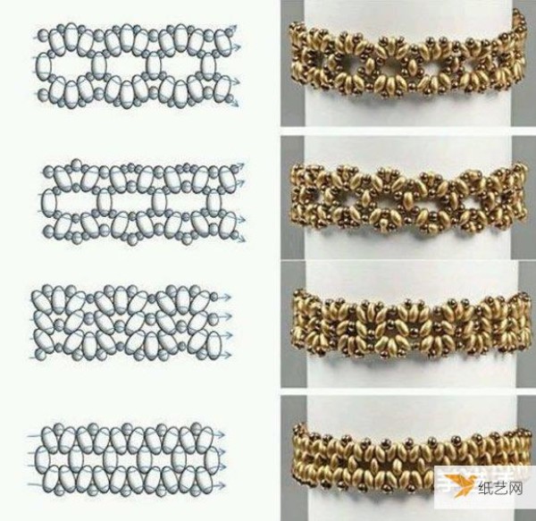 Share 20 drawings of methods for weaving exquisite beaded bracelets