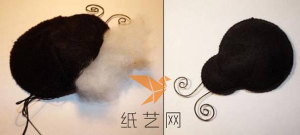 Tutorial on making cute non-woven ladybug decorative paintings