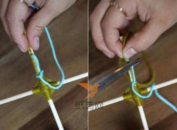 Tutorial on how to make handwoven gift wrapping decorations