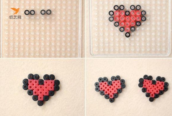 Tutorial on making cute heart-shaped hairpin decorations made by Pinpin Doudou