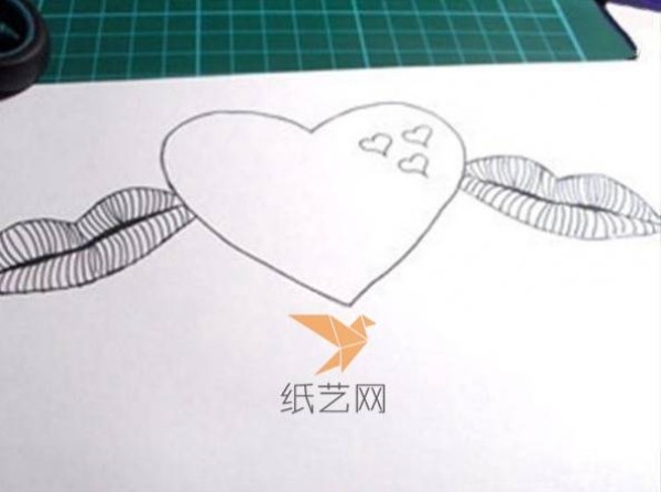 Tutorial on making heart-shaped love three-dimensional greeting cards