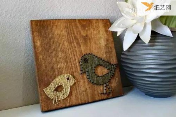 Use nails and thread to create personalized String Art decorative paintings