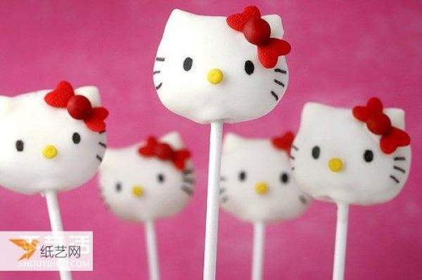 Hello Kitty cake pops made by yourself, super delicious and cute