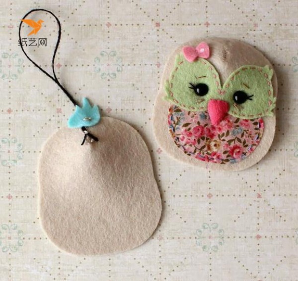 Cute non-woven owl lavender sachet tutorial