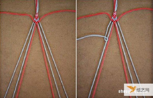 Share an illustrated tutorial on how to braid simple, fresh and personalized love pattern hand ropes