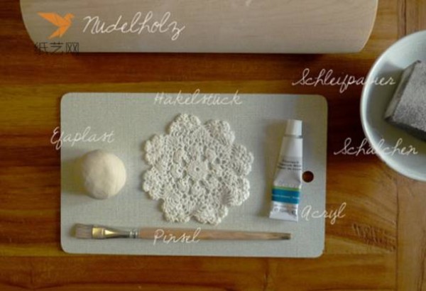 Elegant clay relief flower pattern shallow dish making tutorial clay tutorial