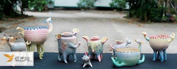 Appreciation of pictures of handmade ceramic works based on cute little animals