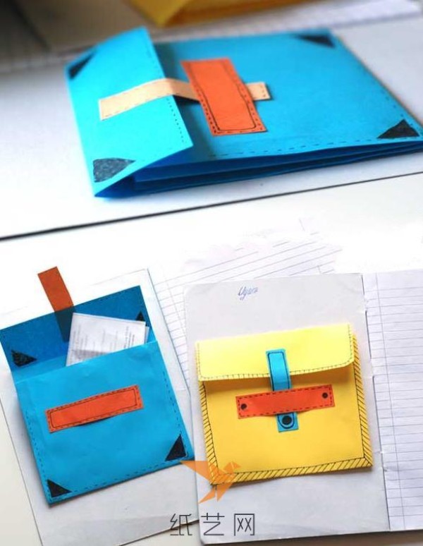 Add a storage bag to your notebook. Cute children’s handicrafts