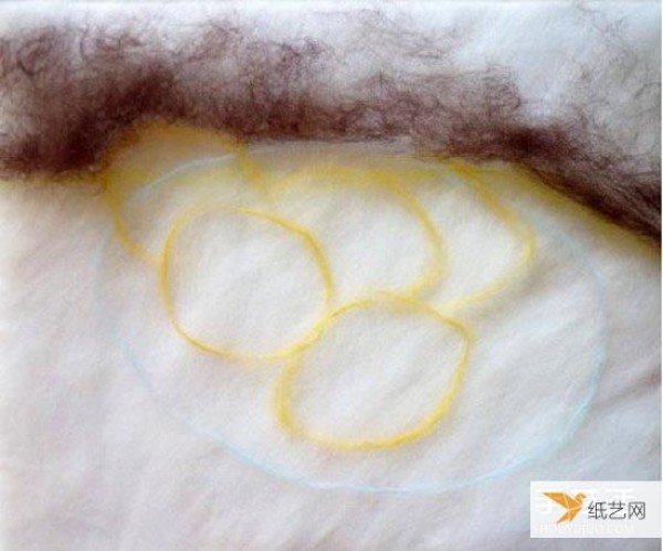 Illustration of how to draw fruit wool felt with a special texture of wool that looks like an oil painting