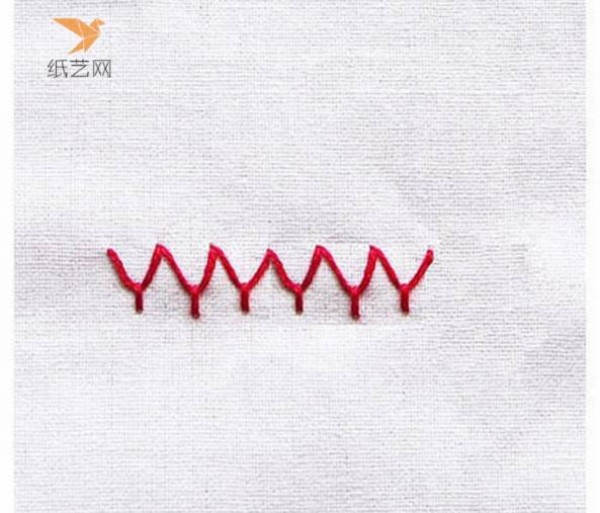 Embroidery tutorial teaches you how to make simple and elegant herringbone embroidery tutorial